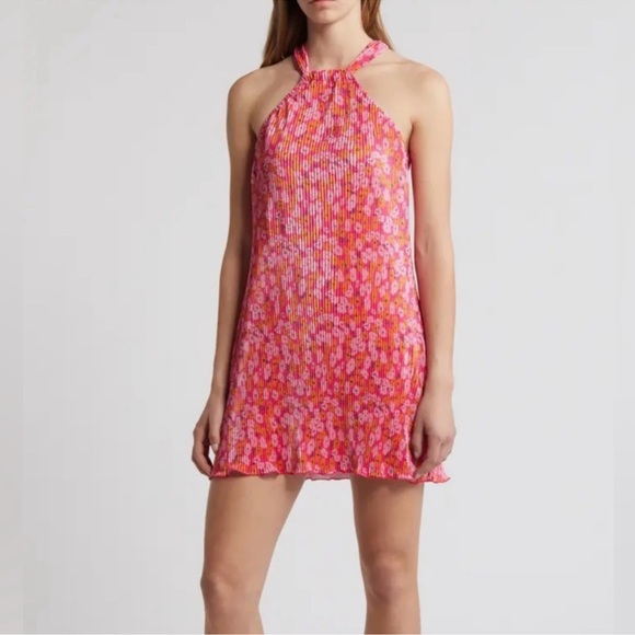Petal & Pup Pink Floral Mini Dress - Picture 1 of 3